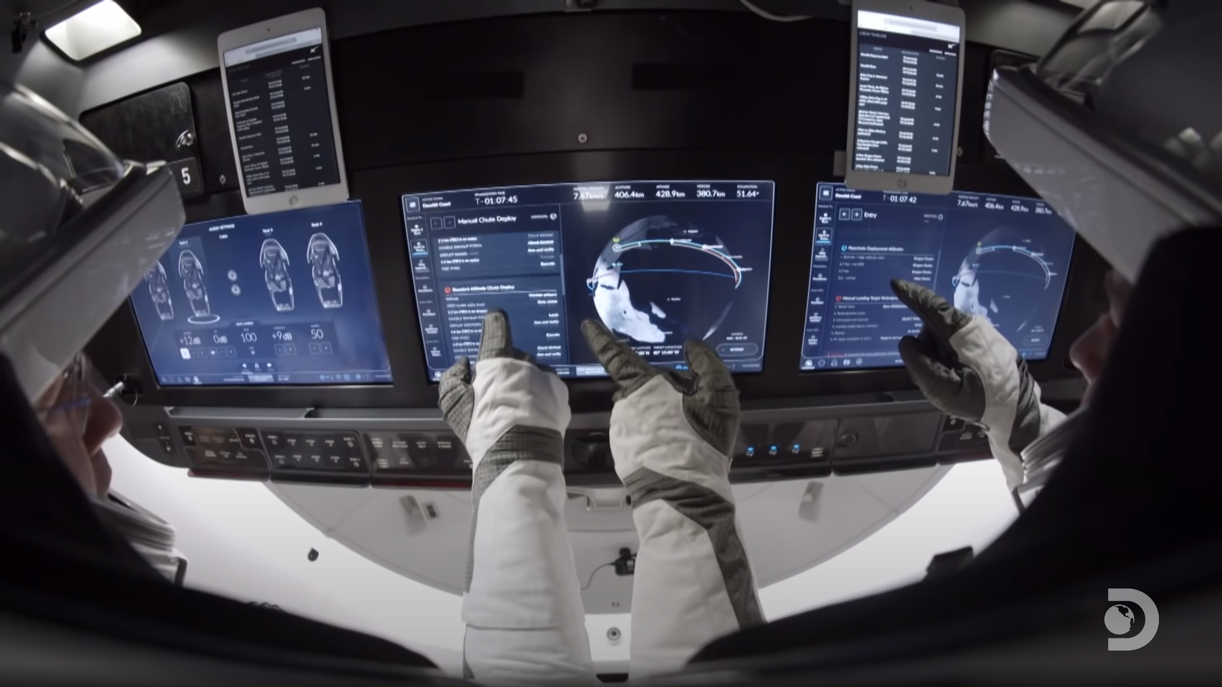 SpaceX Crew Dragon Touchscreen Displays UI UX